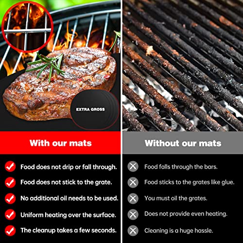 SPGOOD BBQ Grillmatte, Antihaft Grillmatten Grillplatte Gasgrill, Backpapier Wiederverwendbar,für Holzkohlegrill, Elektronischen Grill, PFOA-Frei über (40x32 cm (5er Set))