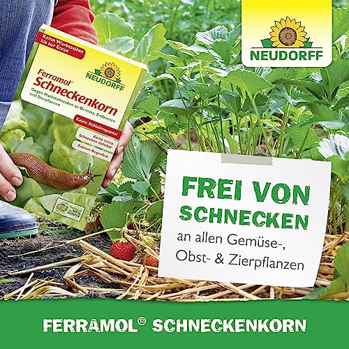 Neudorff Ferramol Schneckenkorn. Zuverlässiger und schneller Schneckenschutz. Als wirksames Mittel zur Schneckenabwehr auch für den ökologischen Landbau geeignet, 1x 1Kg, braun