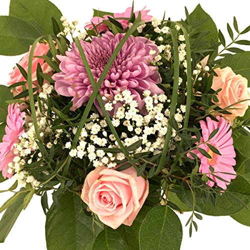 Blumenstrauß Herzensmensch – Frischer Blumenstrauß für Deinen Liebsten mit Rosen, Astern und Schleierkraut – Ideal für Geburtstagsüberraschung, Valentinstag oder besondere Anlässe – Blumenversand