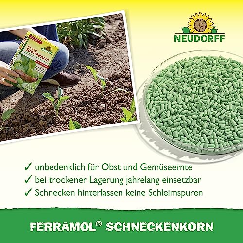 Neudorff Ferramol Schneckenkorn. Zuverlässiger und schneller Schneckenschutz. Als wirksames Mittel zur Schneckenabwehr auch für den ökologischen Landbau geeignet, 1x 1Kg, braun