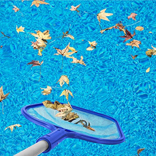 Jsdoin Kescher Pool, 120 cm lang-Teichkescher mit Teleskopstange,Feinmaschig - Für Teich, Algen & Bestway Pool,Algenkescher Nylon-Netz