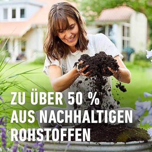 COMPO SANA Qualitäts-Blumenerde mit 12 Wochen Dünger für alle Zimmer-, Balkon- und Gartenpflanzen 10 l