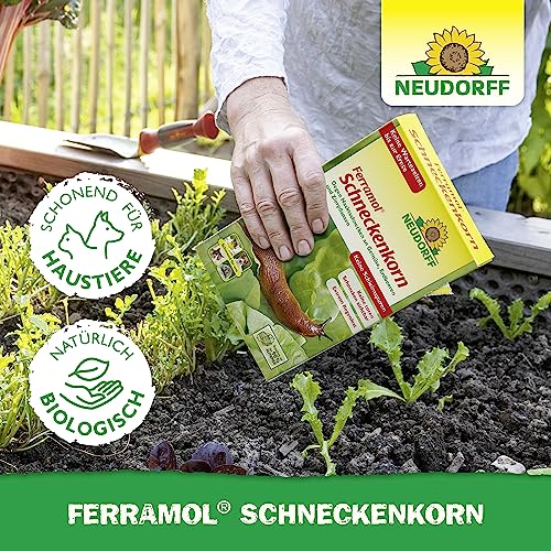 Neudorff Ferramol Schneckenkorn. Zuverlässiger und schneller Schneckenschutz. Als wirksames Mittel zur Schneckenabwehr auch für den ökologischen Landbau geeignet, 1x 1Kg, braun