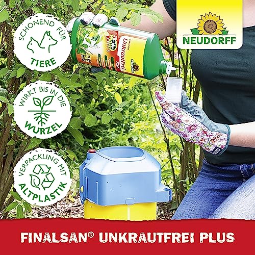 Neudorff Finalsan UnkrautFrei Plus Konzentrat, kraftvoller Unkrautvernichter, der bis in die Wurzel wirkt. Schnell wirkender Unkraut Entferner 1x 2 Liter, Grün