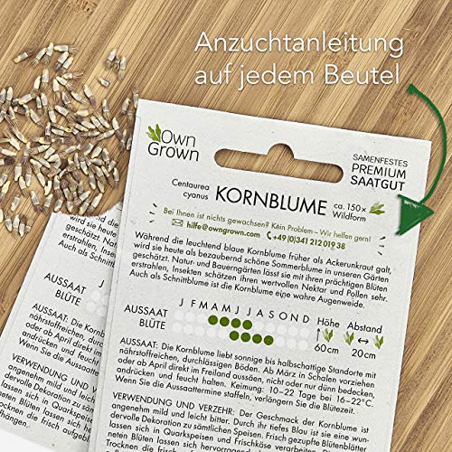 Essbare Blumen Samen Set : Delikatess Blüten Blumensamen Set mit 6 Sorten Blumen Saatgut – Essbare Blüten Samen – Essbare Blumen für Torte – Essbare Blüten Tortendeko – Blumen Essbar von OwnGrown
