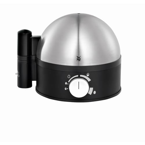 WMF Stelio Eierkocher Edelstahl, Eierkocher 1 Ei -7 Eier, 380 Watt, punktgenaues Zubereiten dank Härtegradeinstellung, Fortkochstufe, Messbecher mit Eipick